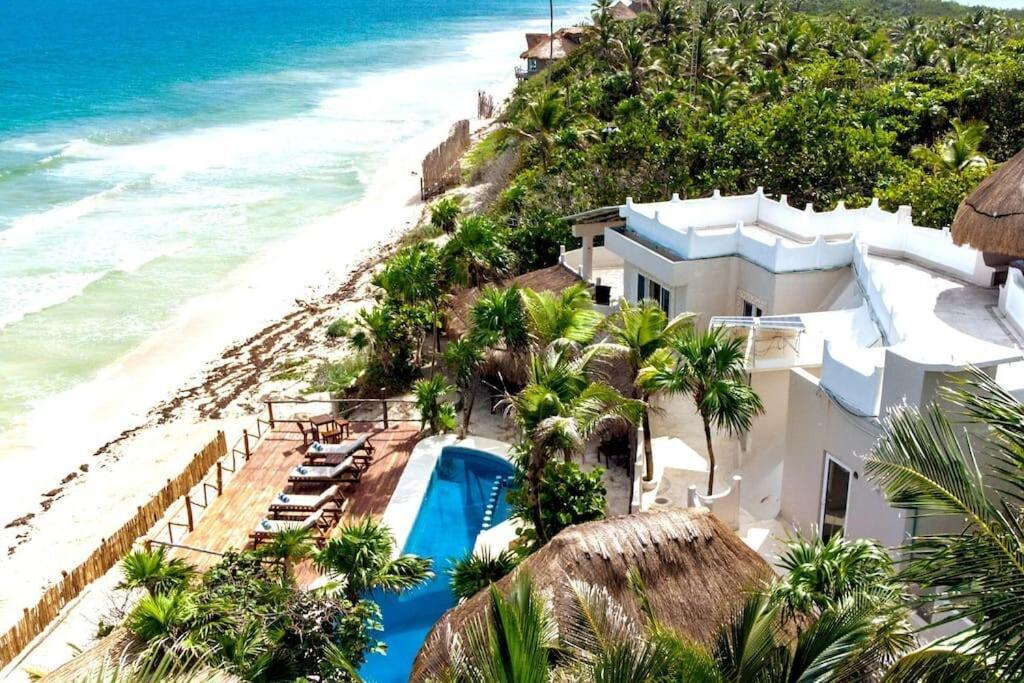 Luxury 5-Br Beachfront Home In Tulum Casa Sofia Gato Esterno foto