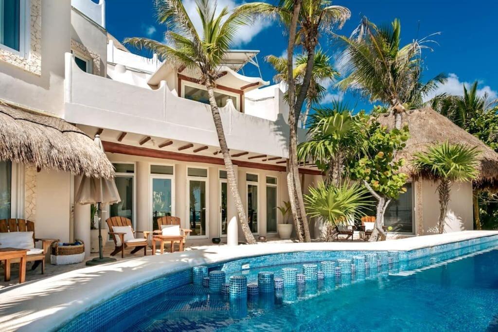 Luxury 5-Br Beachfront Home In Tulum Casa Sofia Gato Esterno foto